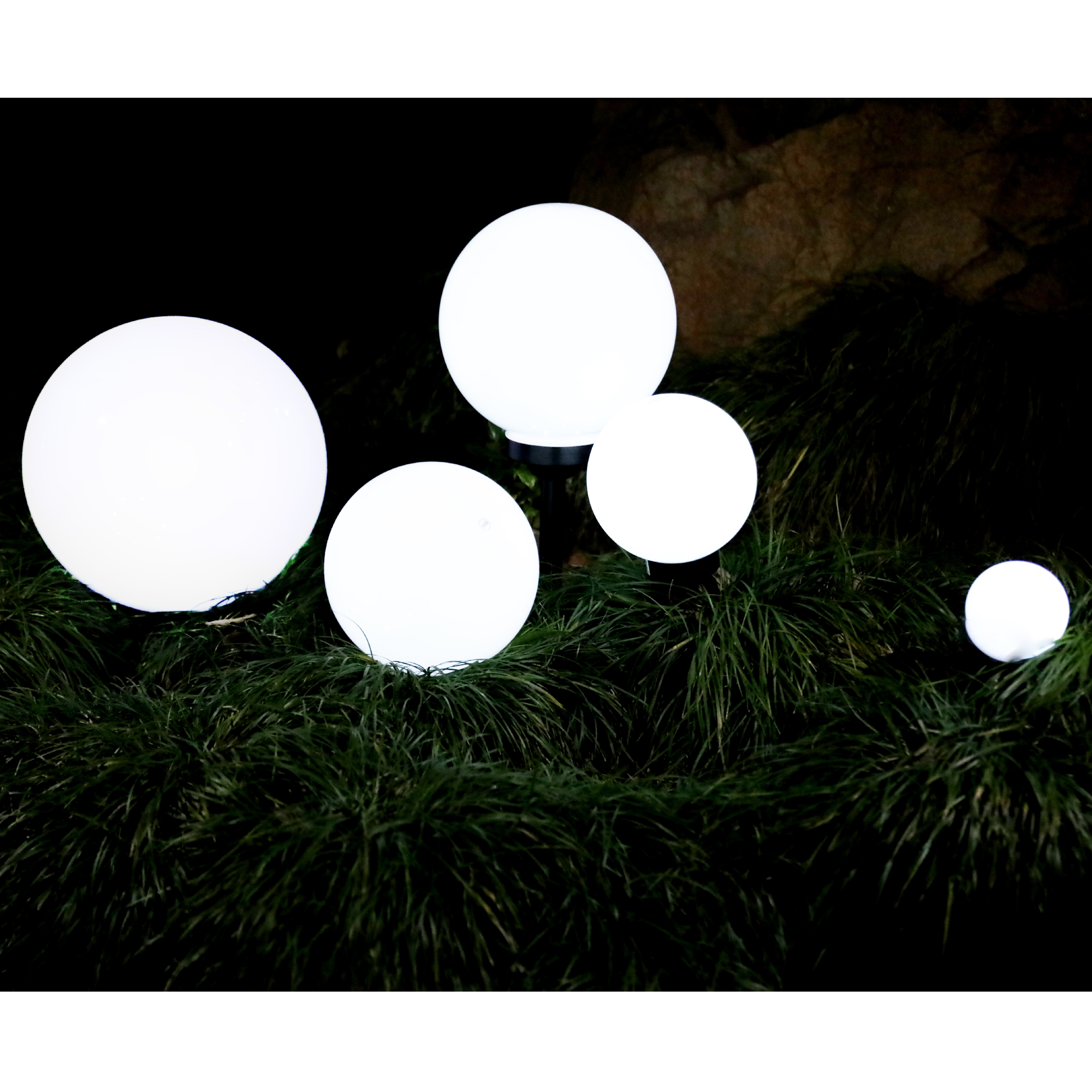 LED Solarlampe rund 40 cm