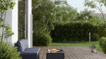 Seitenmarkise 160 x 500 cm anthrazit im Garten