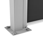 Seitenmarkise 160 x 500 cm anthrazit Nahaufnahme Fuss