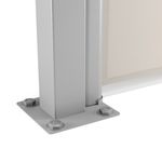 Seitenmarkise 200 x 500 cm beige Nahaufnahme Fuss