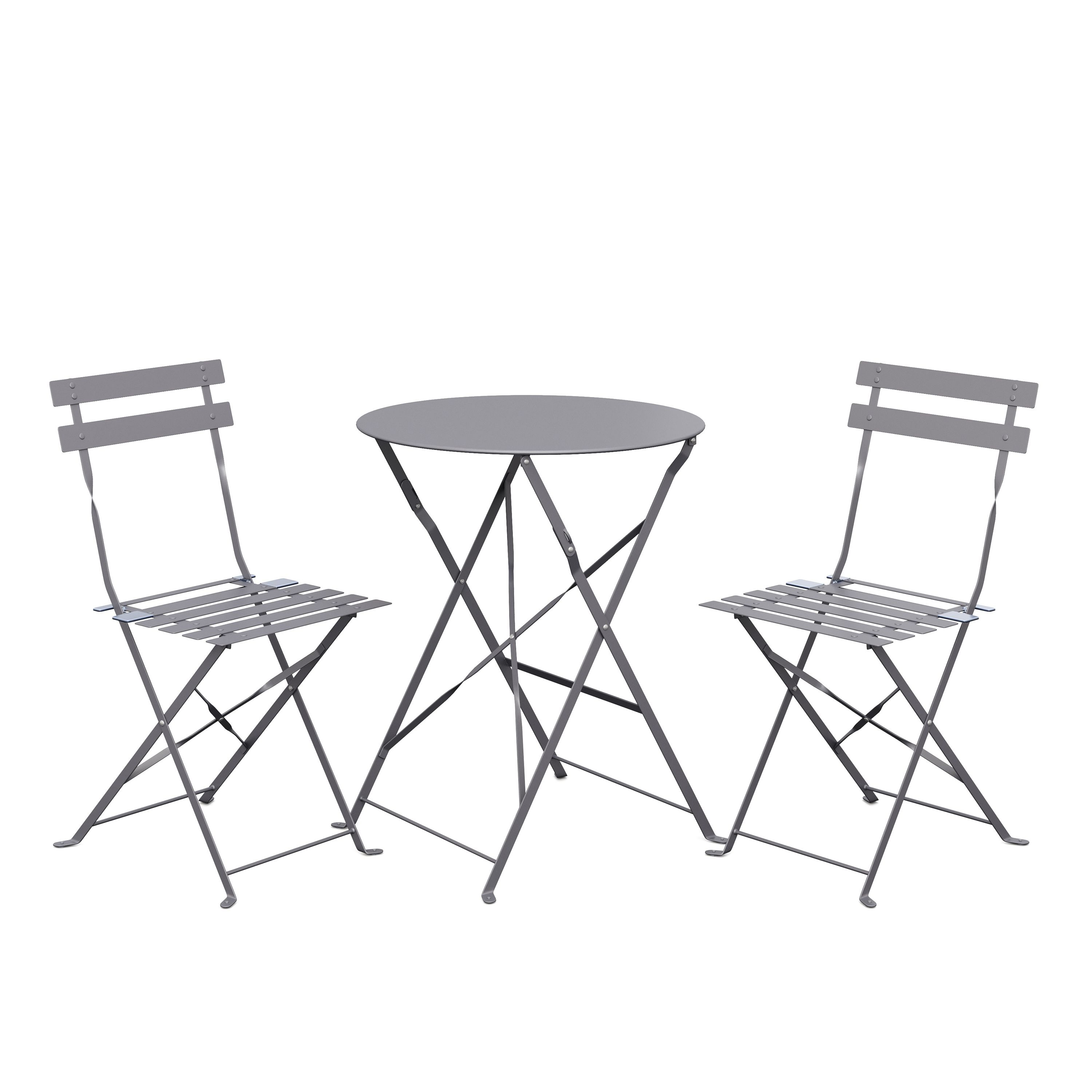 Bistroset 3-teilig grau