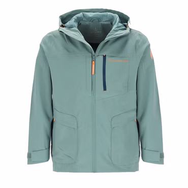 Wattlöper Herren Funktionsjacke mit Kapuze - Atmungsaktive Outdoor-Jacke wind- und wasserabweisend, Farbe: 3900-salbei/sage