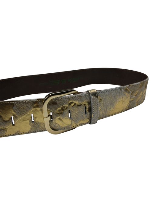 Kuhfell Gürtel |CRAZY COW 02 - Ausgefallener Designgürtel mit fantasievoller Kuhfell-Optik
