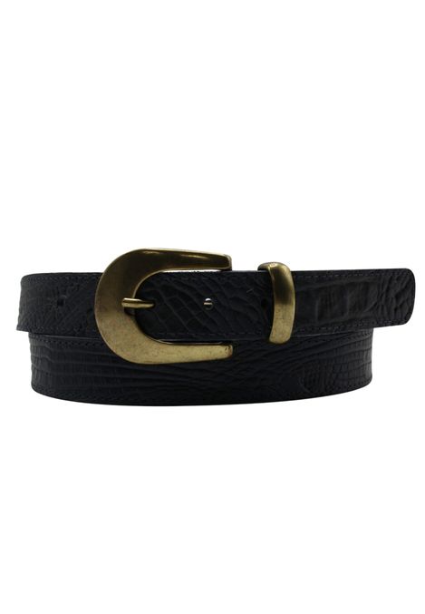 Kroko Gürtel | CAYMAN Animalprint-Gürtel mit Kroko-Prägung