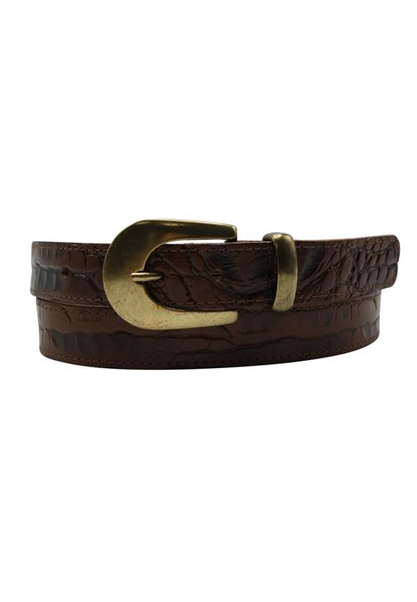 Kroko Gürtel | CAYMAN Animalprint-Gürtel mit Kroko-Prägung