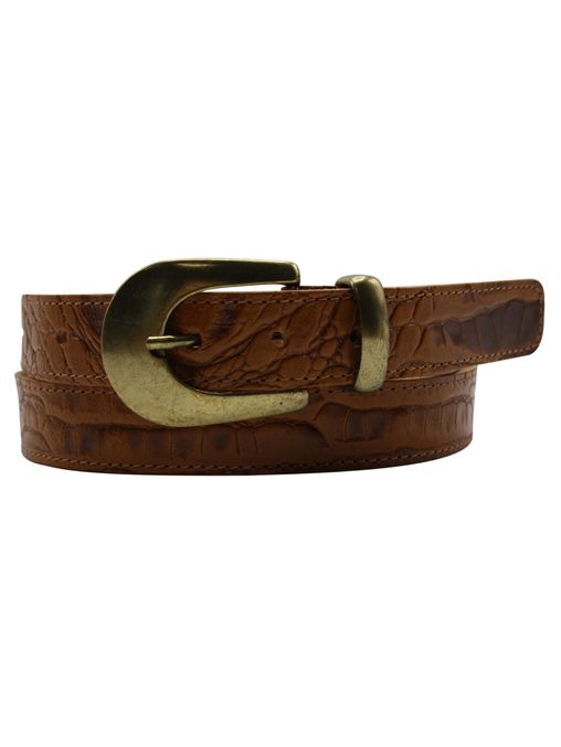 Kroko Gürtel | CAYMAN Animalprint-Gürtel mit Kroko-Prägung