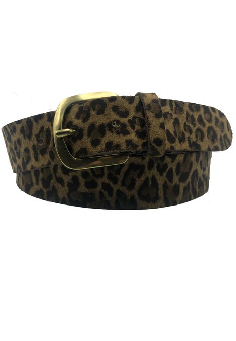 Leoparden Gürtel Damen | LEO 02 - Animalprint-Gürtel mit Leoparden-Optik