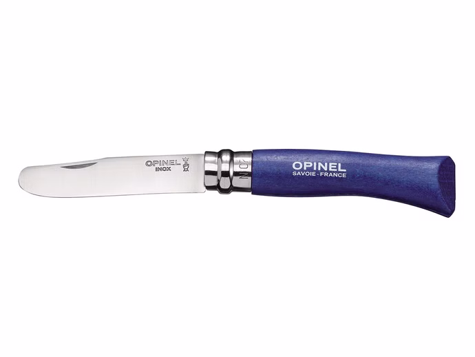 opinel-kindermesser-rostfrei-buchenholz-blau.jpg Opinel Kindermesser rostfrei Buchenholz blau Vorderseite