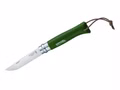 opinel-messer-nr-8-12c27-buchenholzgriff-khaki-lederriemen.jpg Opinel-Messer Nr. 8 12C27 Buchenholzgriff khaki Lederriemen Vorderseite