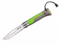 Opinel-Messer Nr. 8 Outdoor  Stahl Sandvik 12C27  rostfrei  Teilsägezahnung Nr. 254311 Vorderseite