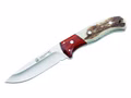 Puma IP venado stag  Gürtelmesser  818811  Hirschhorn-Rosewood Griff  Lederscheide Vorderseite