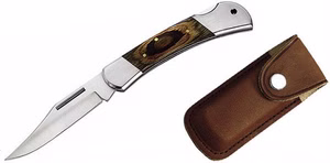 Herbertz Set: Taschenmesser, 11 cm + Lederetui