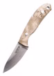 Casström Messer Safari Curly Birch  feststehend – Maserbirke-Griff Vorderseite