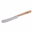Opinel Frühstücksmesser  Sandvik Stahl 12C27  rostfrei  Mikrozahnung  Buchenholzgriff natur  Vorderseite