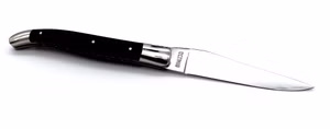 Laguiole En Aubrac Messer  Doppelplatine  Ebenholz  12C27  12 cm Vorderseite