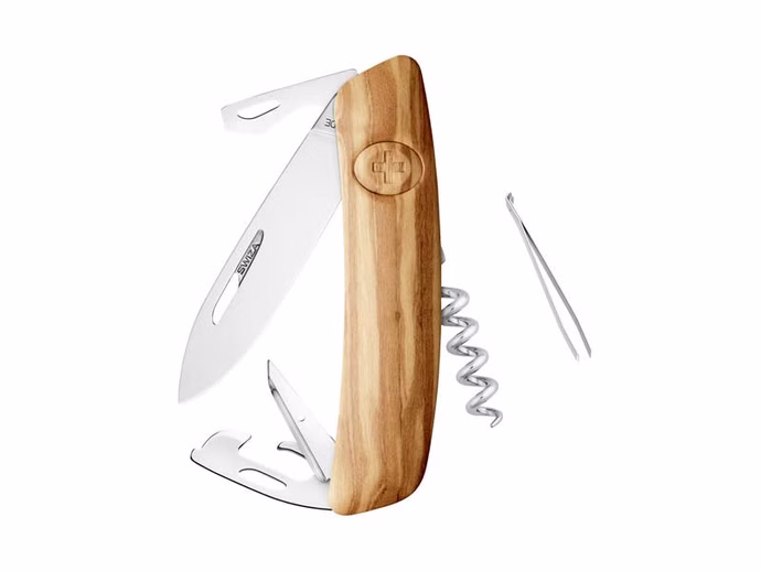swiza-taschenmesser-d03-stahl-440-klingensperre-olivenholz-griffschalen-11.jpg SWIZA Taschenmesser D03 Stahl 440 Klingensperre Olivenholz-Griffschalen 11 Funktionen Vorderseite