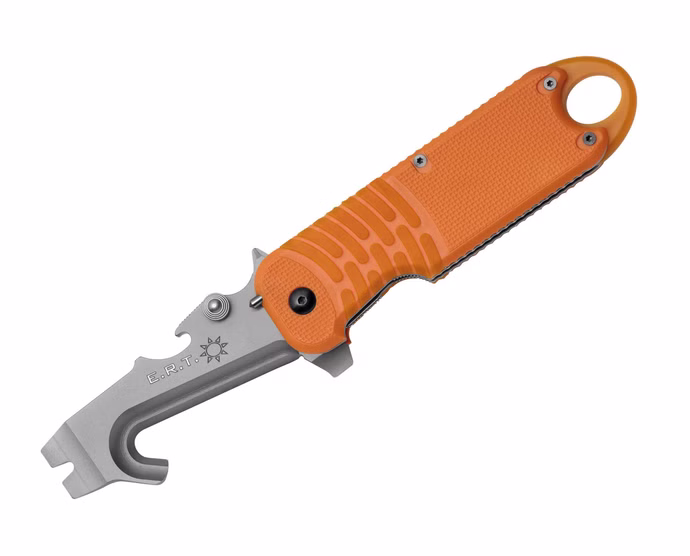 fox-knives-military-division-fkmd-e-r-t-rescue-ii-orange.jpg FKMD E.R.T. Rescue II Orange – N690 Kunststoff-Griff Vorderseite