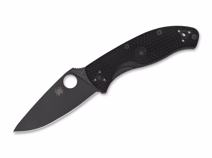 spyderco-tenacious-lightweight-black-plain.jpg Spyderco Tenacious Lightweight Black Plain – 8Cr13MoV FRN-Griff Vorderseite