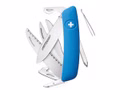 SWIZA Schweizer Messer D10  Stahl 440  Klingensperre  blau  13 Funktionen Vorderseite