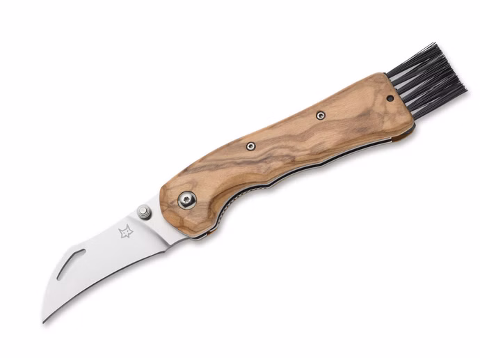 fox-knives-spora-olive-wood.jpg Fox Knives Spora Olive Wood – 12C27 Olivenholz-Griff Braun Vorderseite