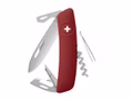 SWIZA Schweizer Messer D03 Red Helvetix  rote Anti-Rutsch-Griffschalen  11 Funktionen Vorderseite
