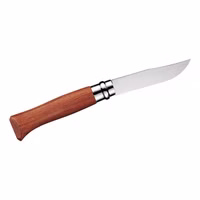 Luxus-Opinel-Messer  Größe 8  Padouk-Holz  rostfrei Vorderseite