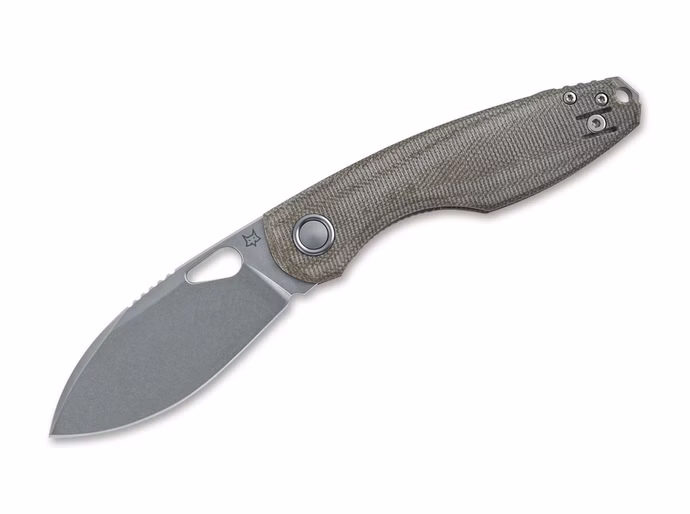 fox-knives-chilin-micarta-od-green.jpg Fox Knives Chilin Micarta OD Green – M398 Micarta-Griff Grün Vorderseite