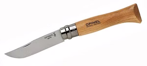 Opinel-Messer, Größe 8, Buchenholz, inklusive Etui