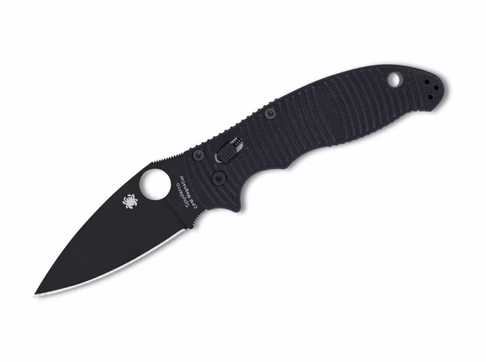spyderco-manix-2-salt-black-g10-magnacut-black-blade-plainedge.jpg Spyderco Manix 2 Salt Black G10 Magnacut Black Blade PlainEdge – MagnaCut G10-Griff Schwarz Vorderseite