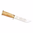 Marttiini 245 Lappland-Messer 111813 – Edelstahl  Birke-Griff Vorderseite