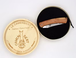 Laguiole En Aubrac "Le Camembert" mit Spiralfeder, Picknickmesser, Olivenholz, CAM99OLI