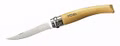 Opinel Slim-Line  Größe 8  rostfrei  Buchenholz Vorderseite
