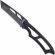 Haller Neck Knife mit Tanto-Klinge  schwarz Vorderseite