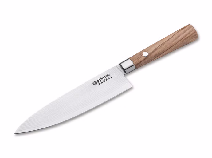 boeker-manufaktur-solingen-boeker-damast-olive-kl-kochmesser.jpg Böker Damast Olive kl. Kochmesser Vorderseite