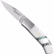 Moki - Haller Premier Taschenmesser  Perlmutt  AUS8  Klinge 6 cm Vorderseite