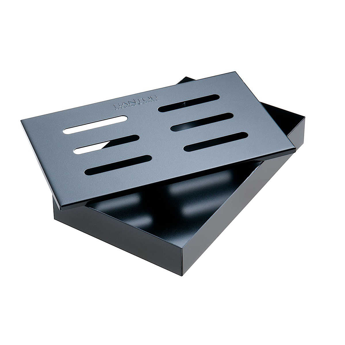 SANTOS beschichtete Räucherbox Black | 21 x 13 x 3,4 cm