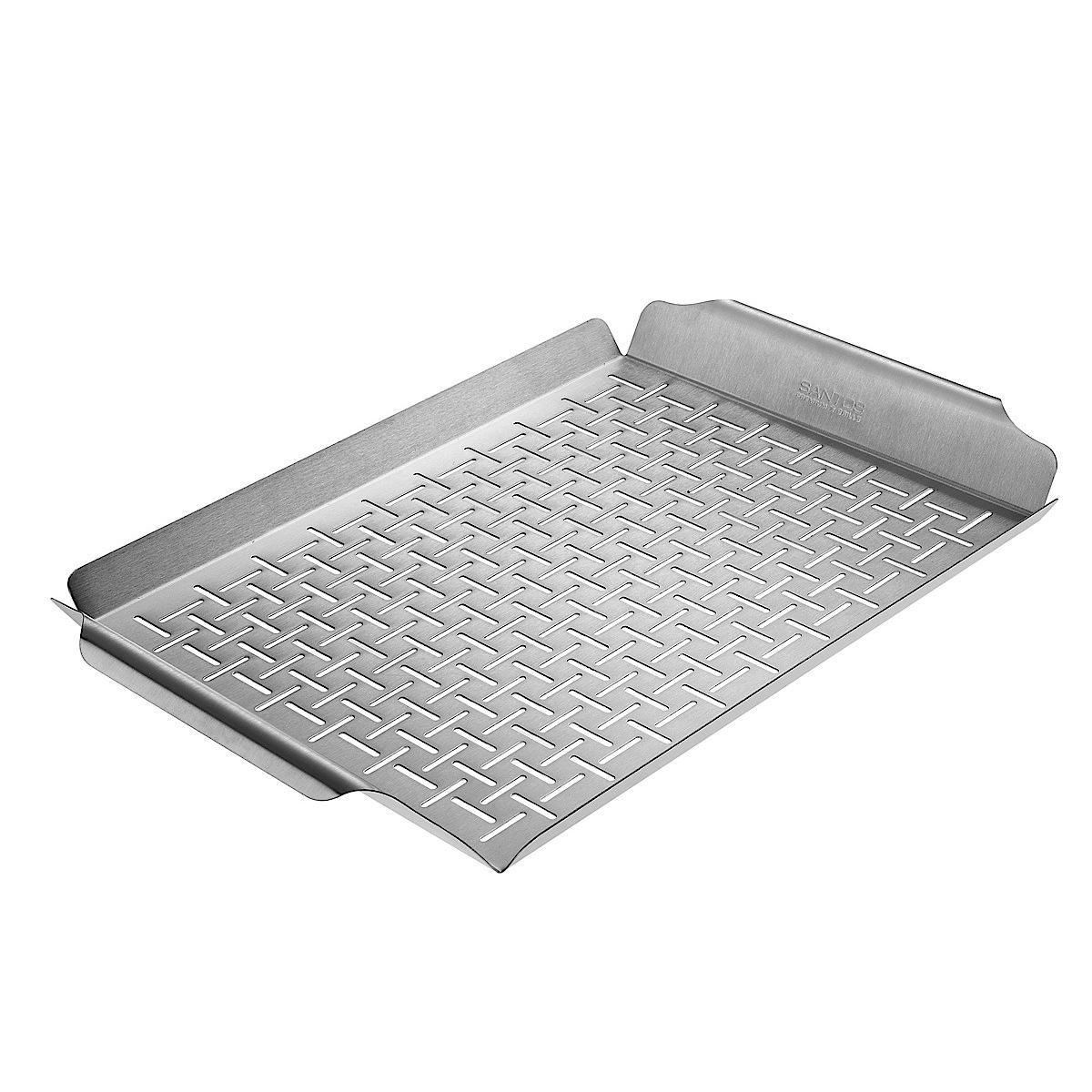 SANTOS Gemüsekorb XXL / Grillpfanne Edelstahl | 44,5 x 30 cm