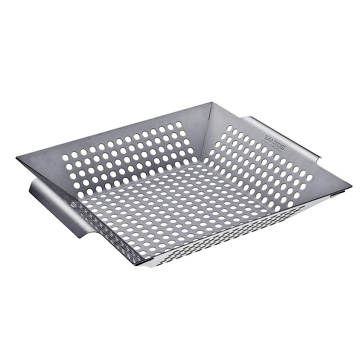 SANTOS Gemüsekorb XL / Grillwok Edelstahl | 30,5 x 30,5 cm
