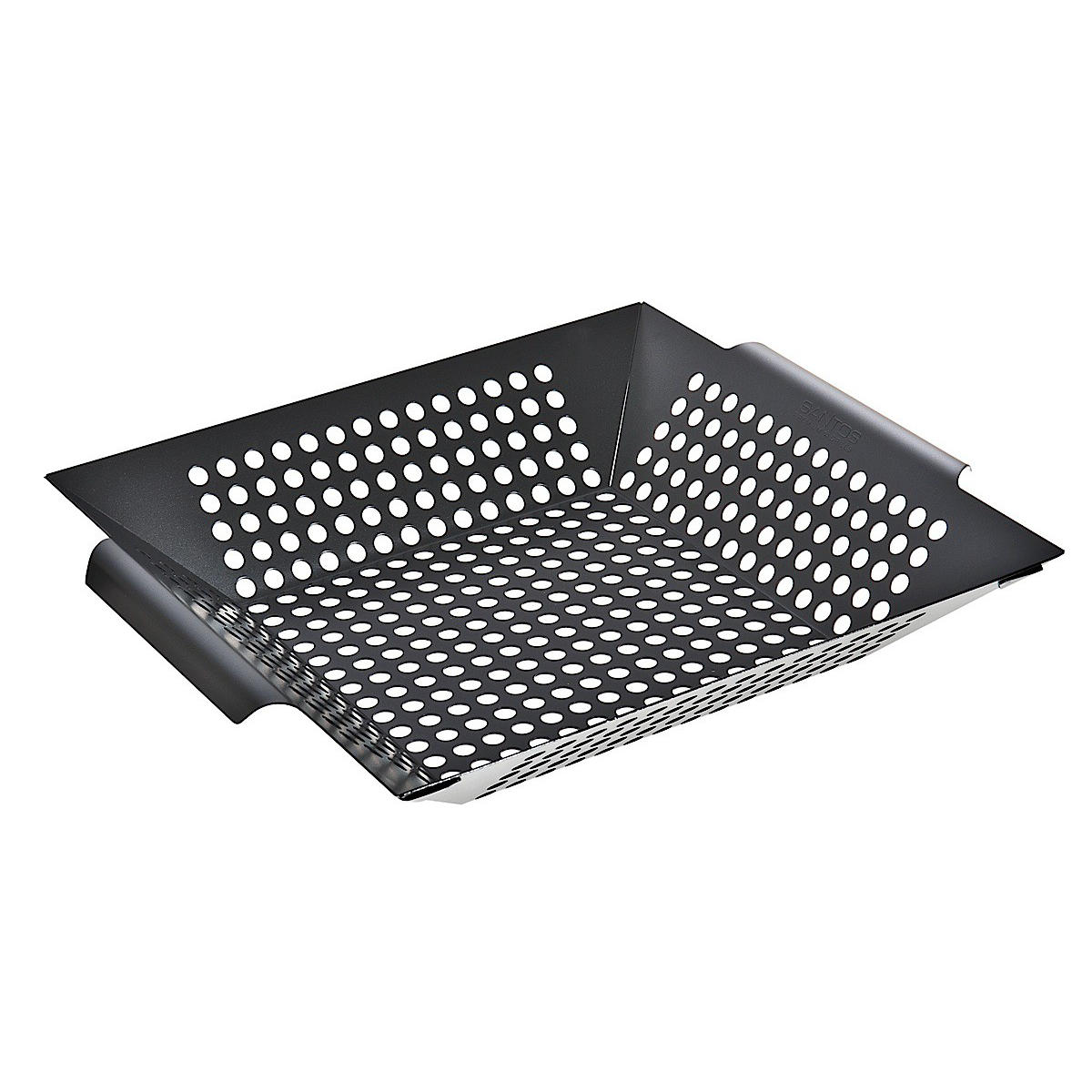 SANTOS Gemüsekorb XL / Grillwok schwarz | 30,5 x 30,5 cm
