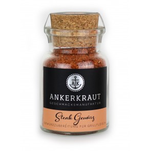 Ankerkraut Steak Finisher, Gewürzmischung für Fleisch, BBQ Rub, 100 g im Korkenglas