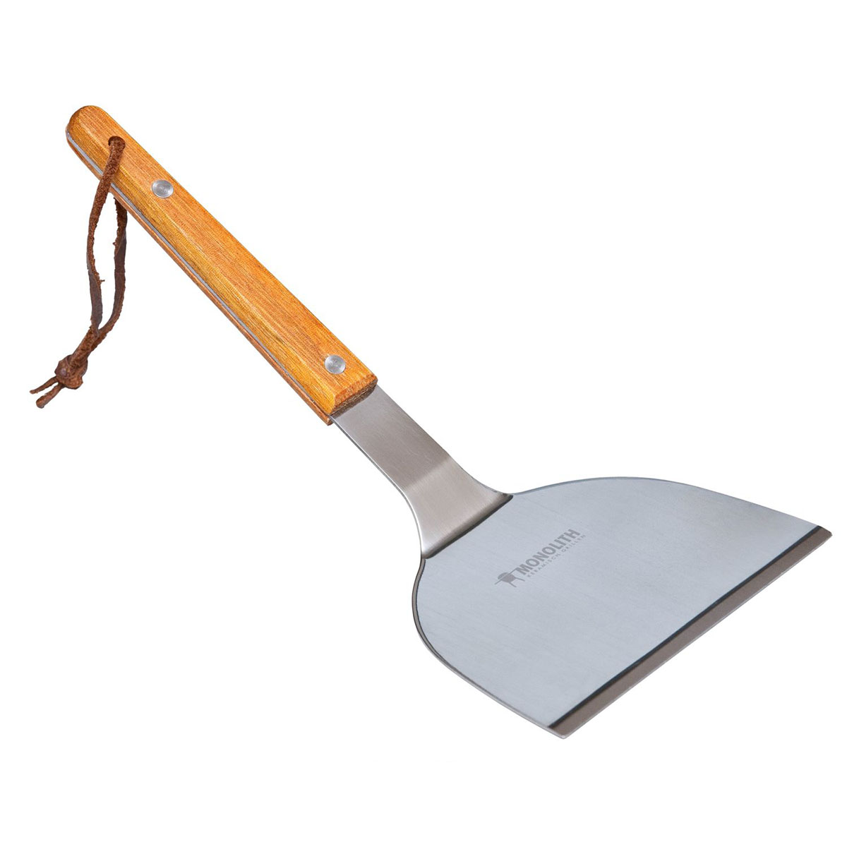 Spatula Spatel Wender aus Edelstahl mit Holzgriff für Feuerplatte und Plancha 207051 - Monolith