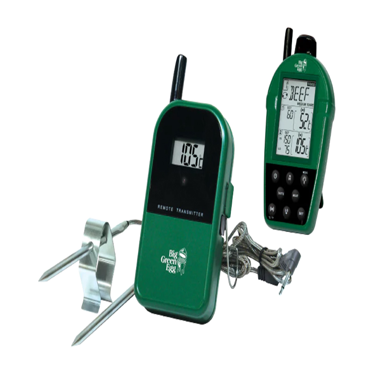 Big Green Egg Funk-Grillthermometer mit 2 Temperaturfühlern