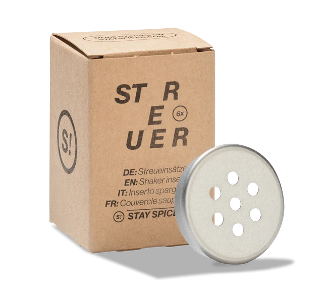 Stay-Spiced! Streueinsatz für 170ml Schraubdose (6 Stück)