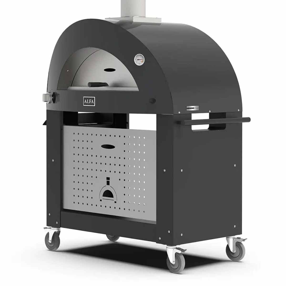Alfa Forni Unterbau 3 Pizze Moderno | Schwarz