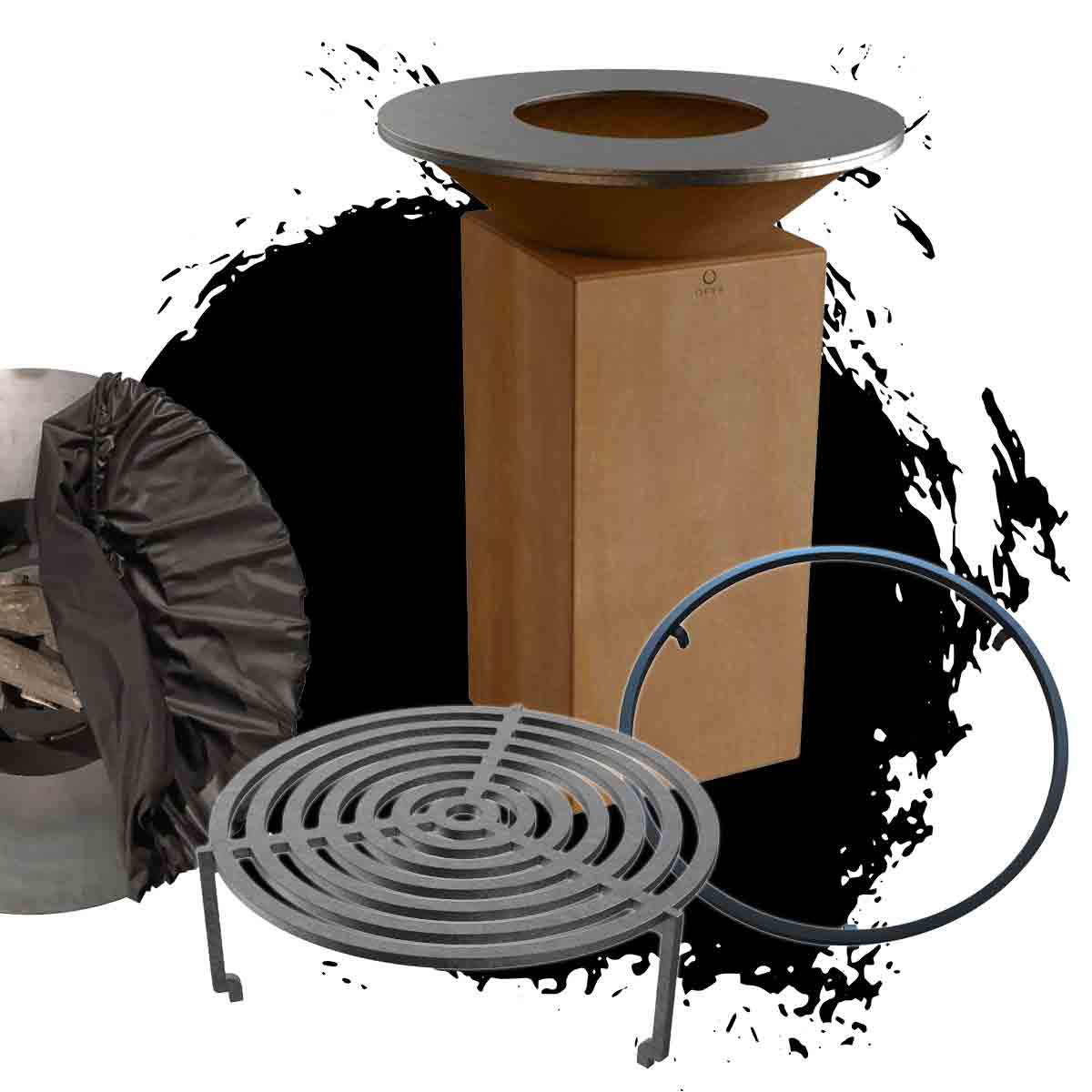 OFYR Feuerplatte 75 Corten | Komplettset
