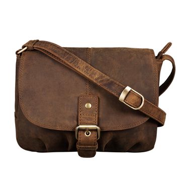 "Iris" Leder Handtasche Damen klein Echtleder Umhängetaschen Frauen Mini Umhängetasche Braun