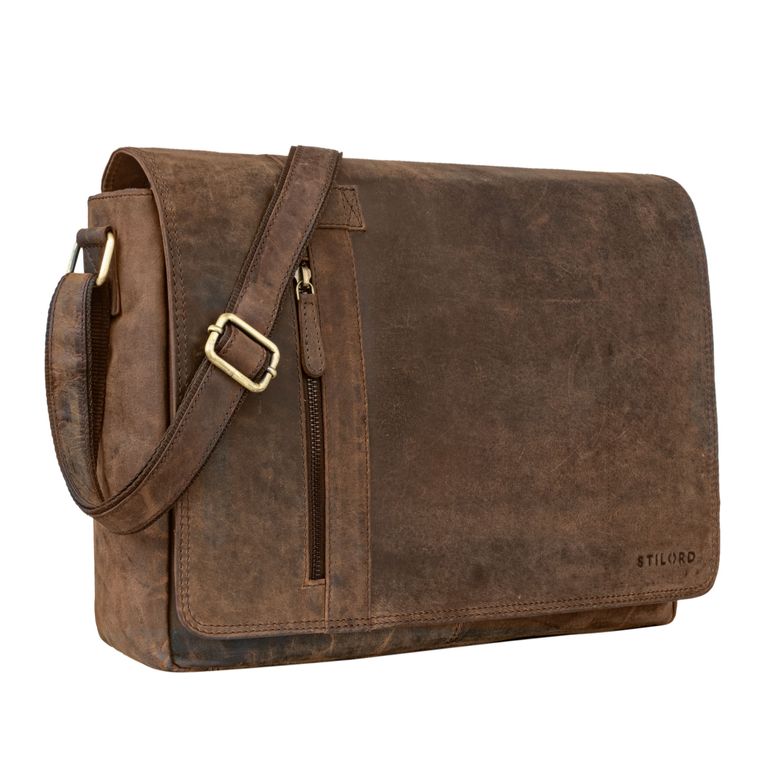 "Nicolas" Messenger Bag Laptoptasche Leder "Nicolas" Messenger Bag Laptoptasche Leder
