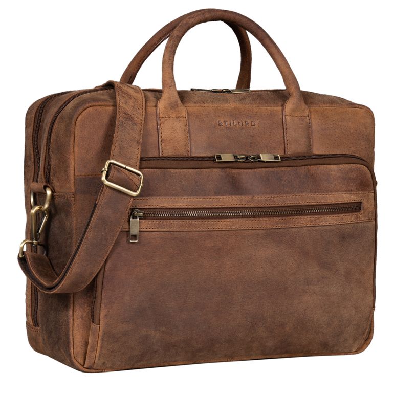 "Dawson" Leder Aktentasche Umhängetasche Laptop-Fach 15.6 Zoll groß Unisex "Dawson" Leder Aktentasche Umhängetasche Laptop-Fach 15.6 Zoll groß Unisex