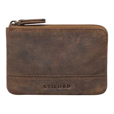 "Tarlo" Schlüsselmäppchen Leder mit Geldfach Etui für Schlüssel Münzen Leder braun