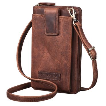 "Nelly" Geldbörse mit Handyfach Leder 3-in-1 Handytasche Umhängetasche Portemonnaie zum Umhängen Handytasche Leder